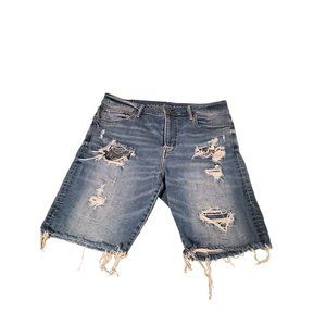 American Eagle Men’s Size 36 Airflex Distressed Denim Jean Shorts